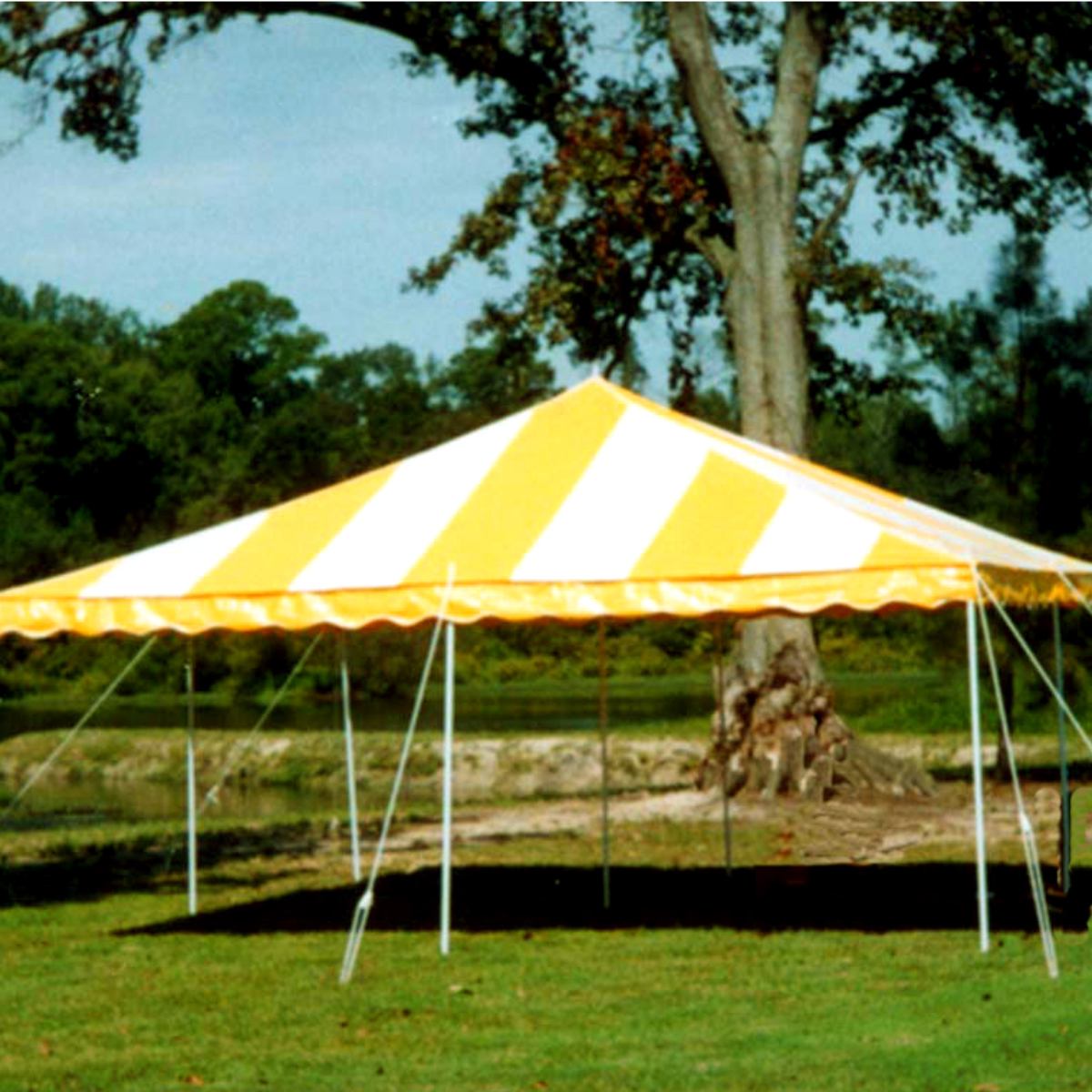 20x20 Yellow and White Canopy-FOR SALE